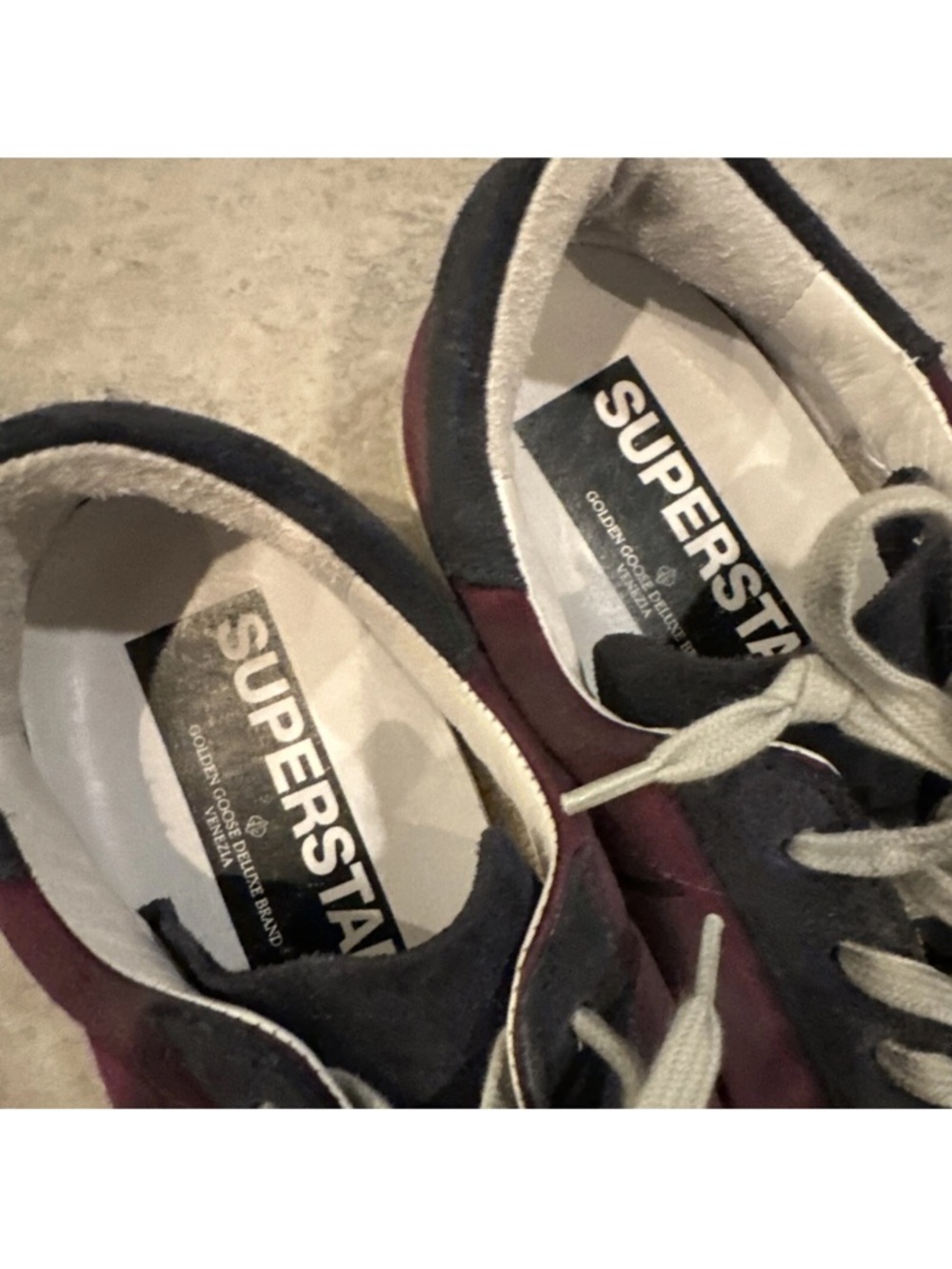 Golden Goose Burgundy And Black Low Top Sneakers Authentic Guaranteed EU39 8.5/9 - Picture 4 of 16